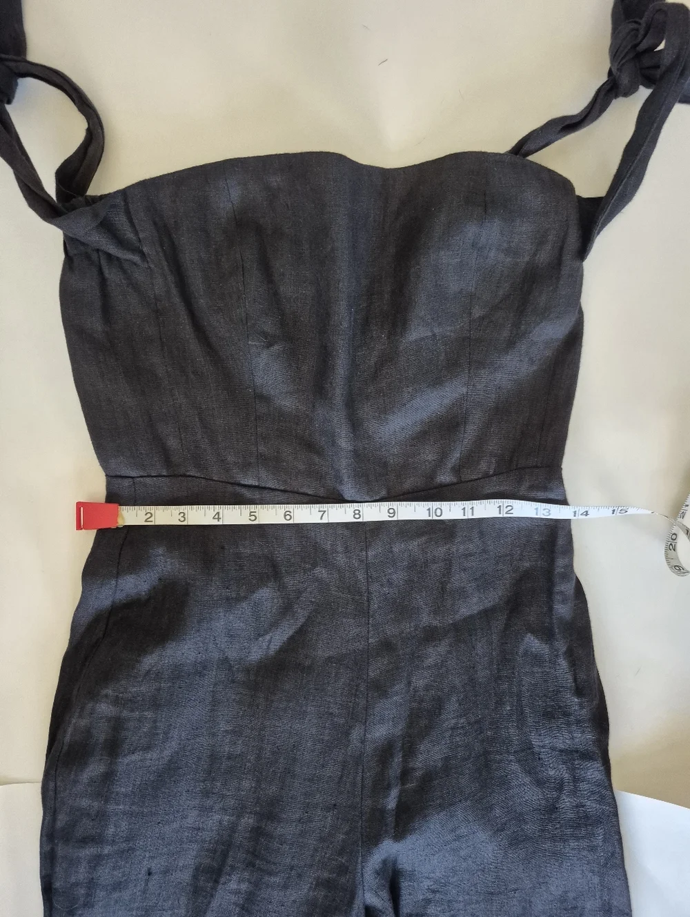 Reformation Jumpsuit Black Linen Wide Leg Size 4